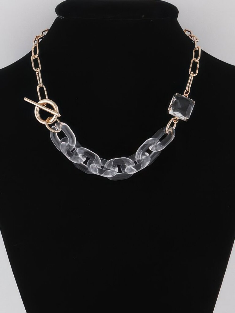 Double Chain Toggle Necklace